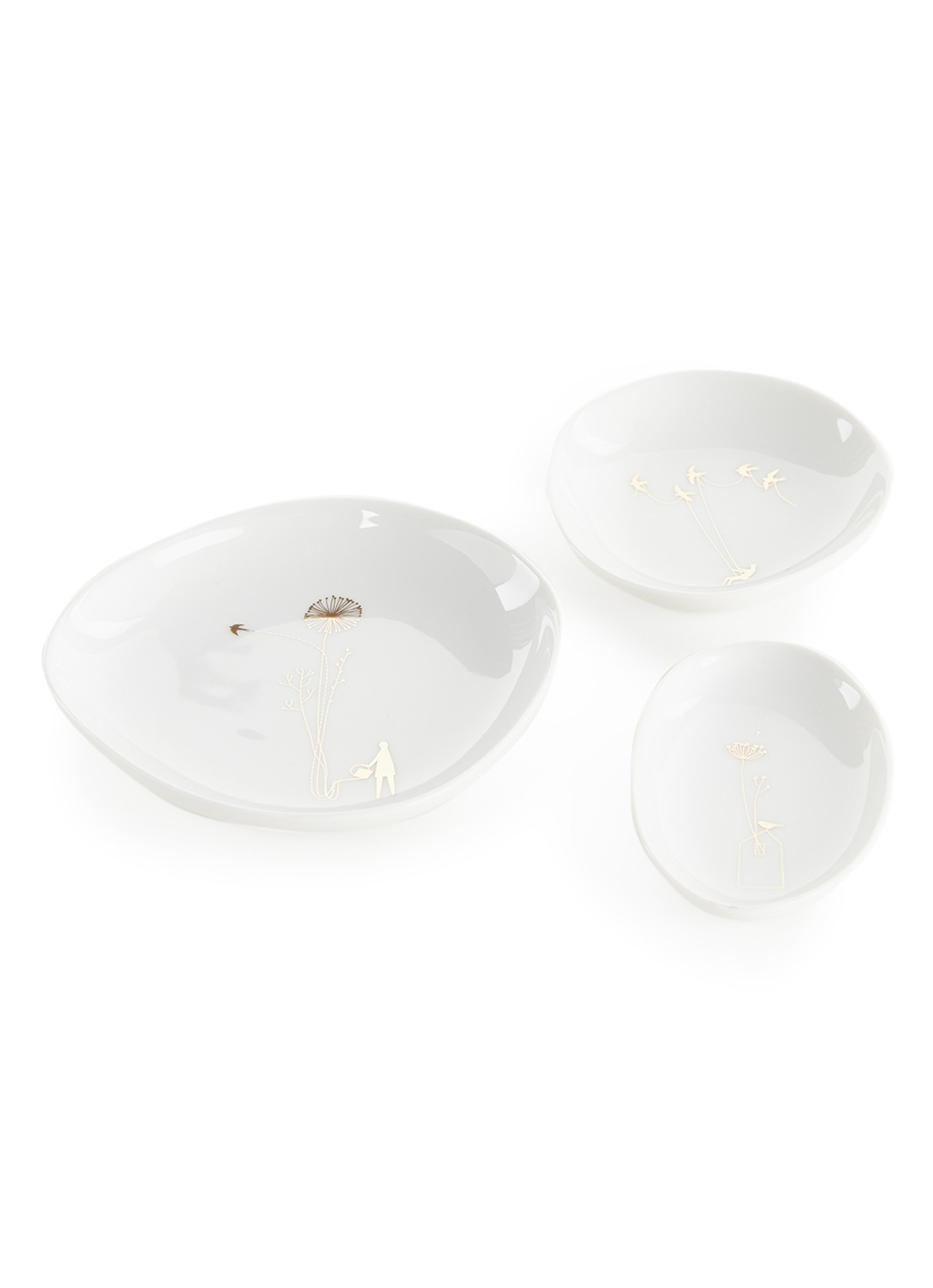 Rader Wonderland schaal set van 3 - voorkant 2 wit