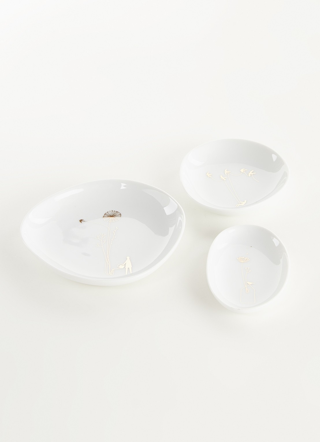 Rader Wonderland schaal set van 3 - voorkant 3 wit