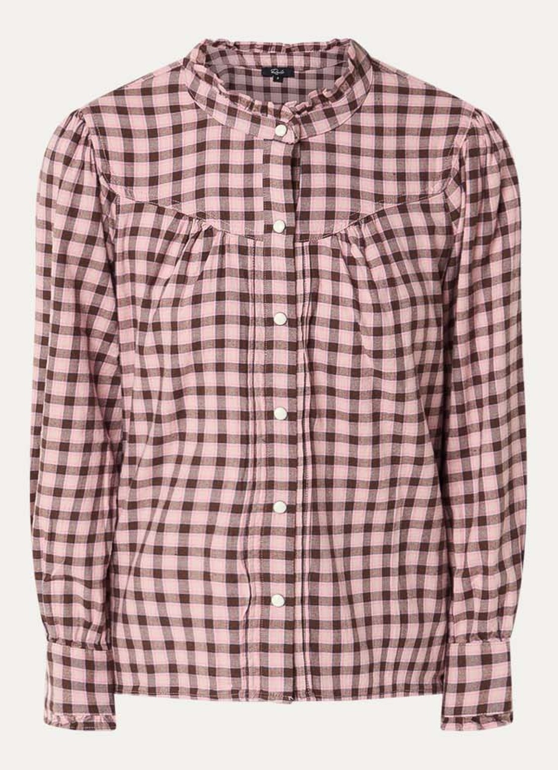 Rails Alanna blouse met ruitdessin  - voorkant 3 roze