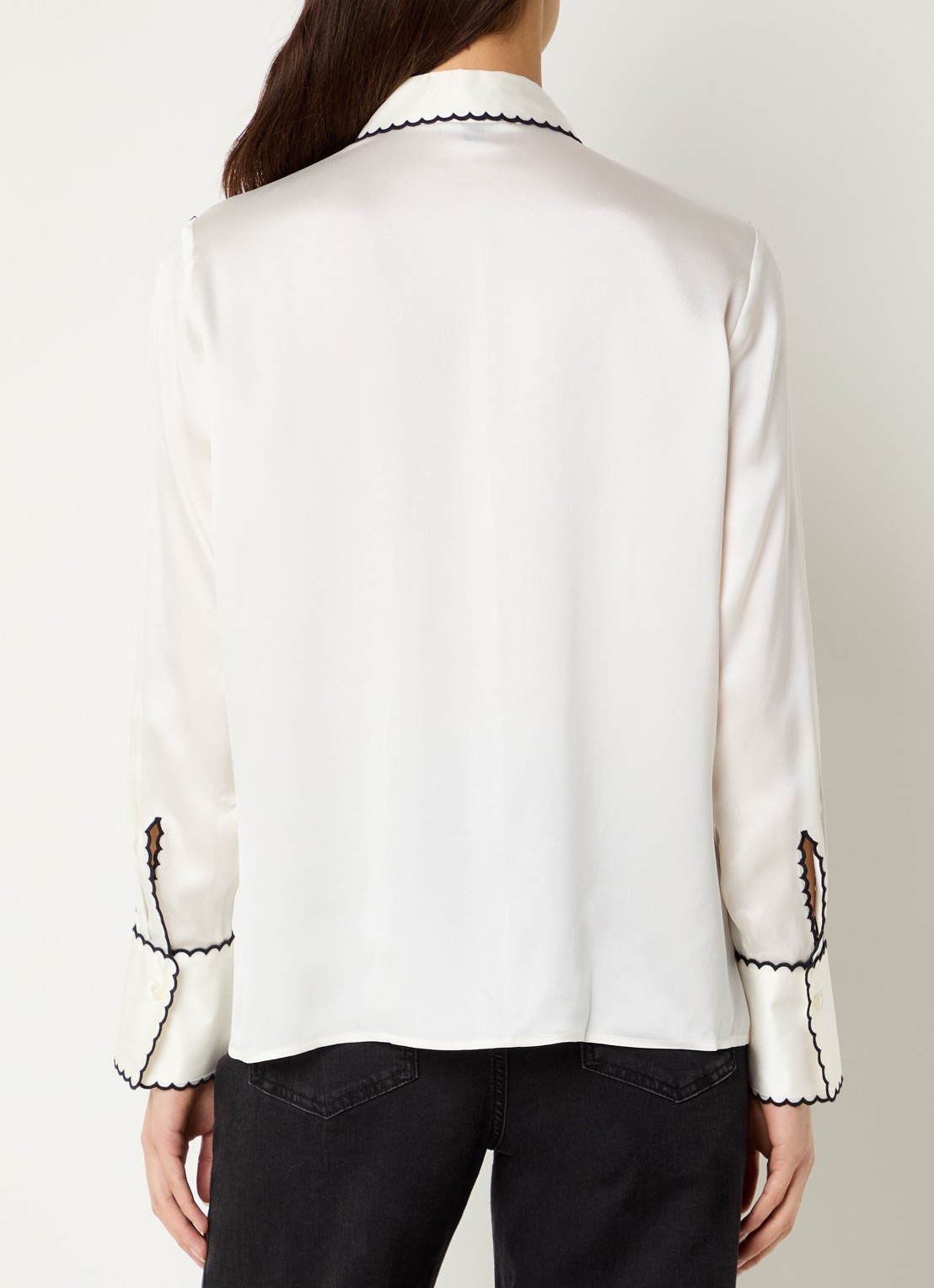 Rails Aloise blouse van zijde  - achterkant 2 ivoor