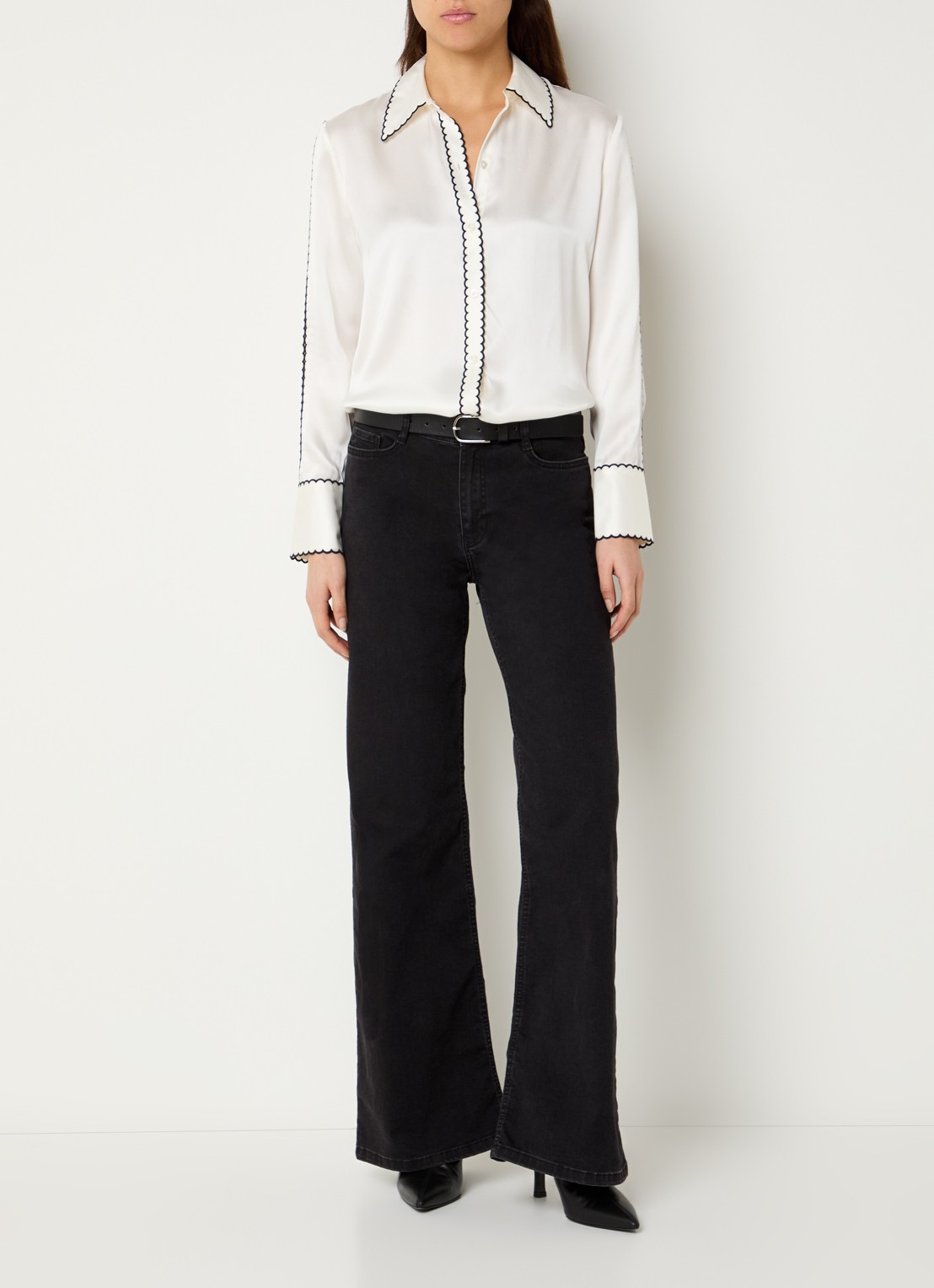 Rails Aloise blouse van zijde  - voorkant 4 ivoor