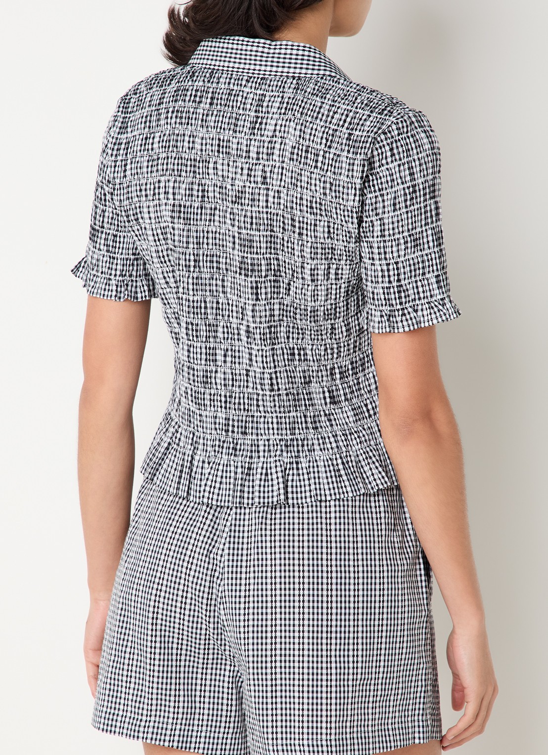 Rails Alton blouse met streepprint - achterkant 2 zwart