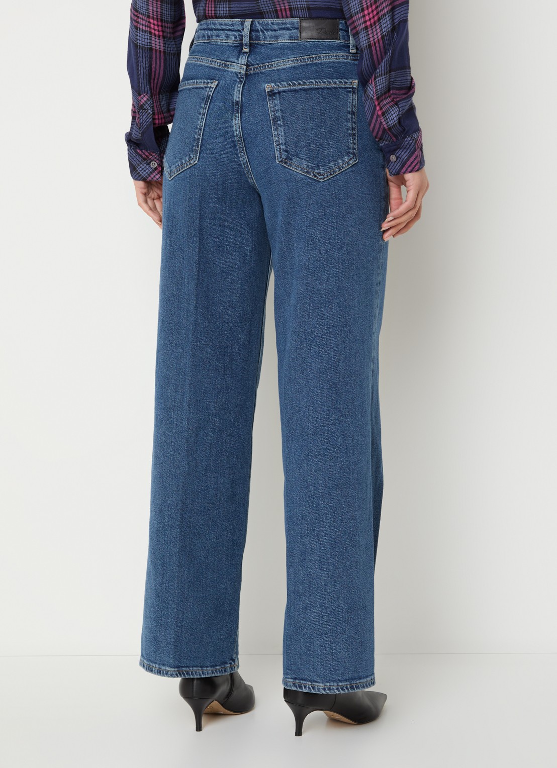 Rails Angeleno high waist wide leg jeans met medium wassing - achterkant 3 indigo