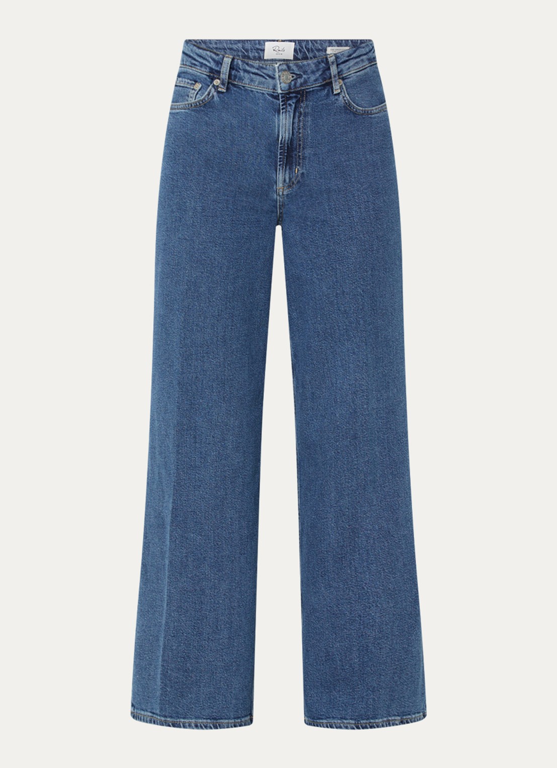 Rails Angeleno high waist wide leg jeans met medium wassing - voorkant indigo