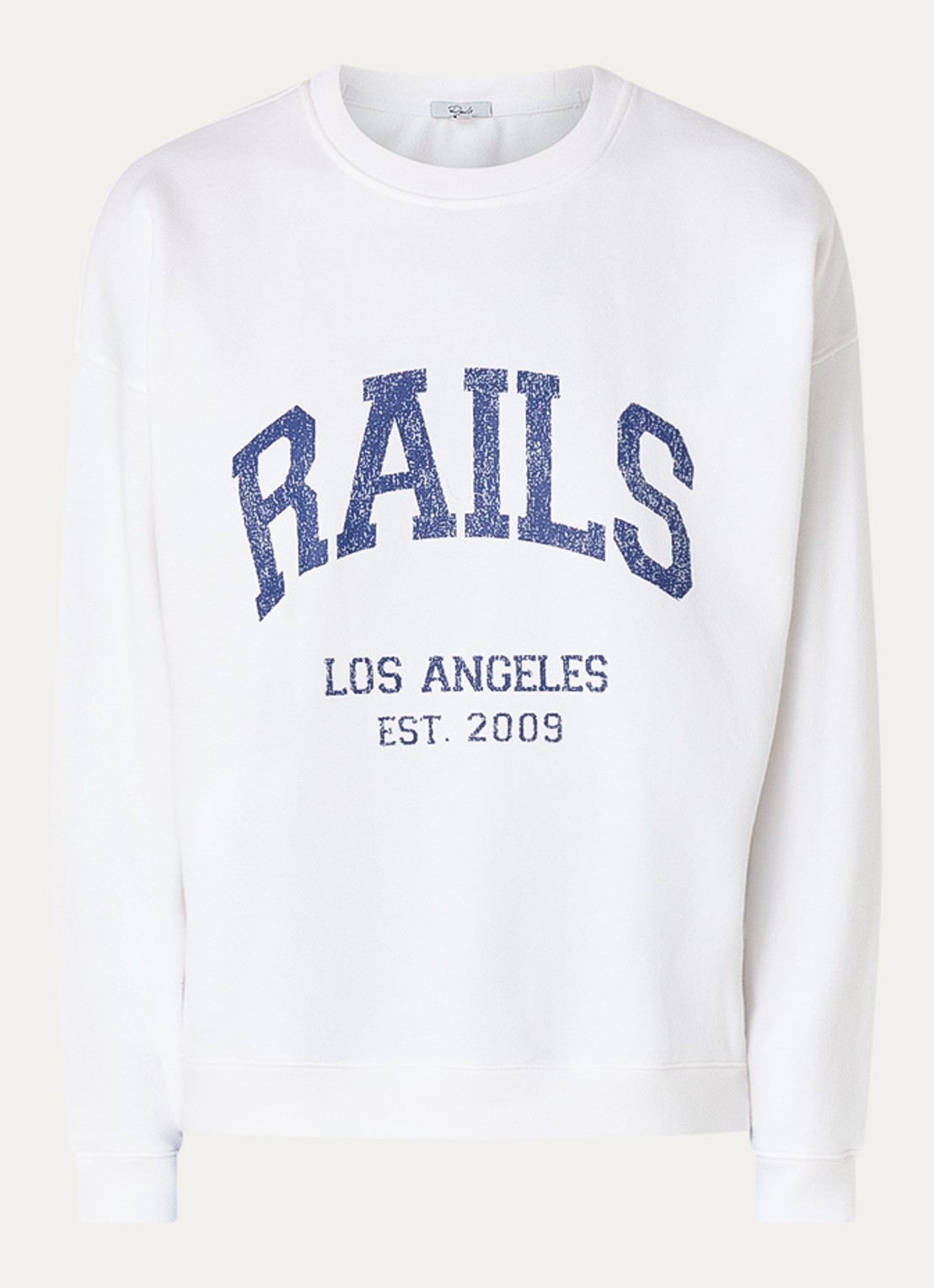 Rails Anniversary sweater met logoprint - voorkant wit