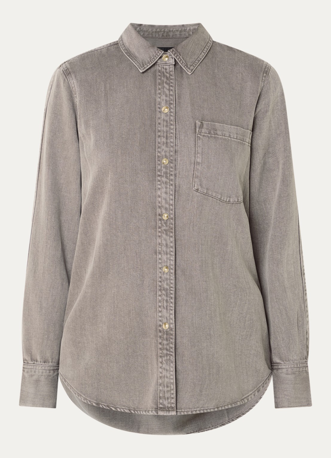 Rails Atticus blouse met borstzak - voorkant 3 lichtbruin