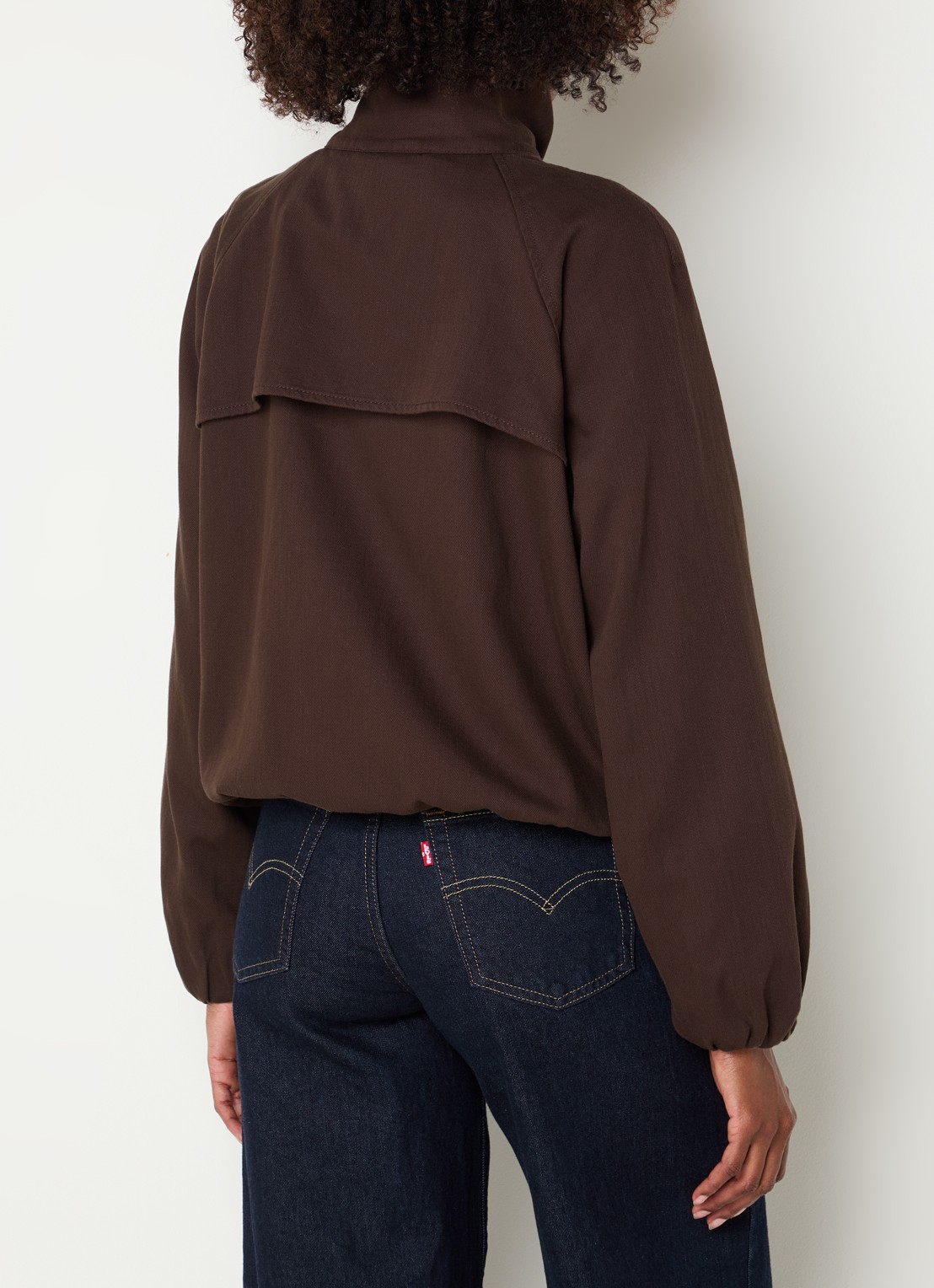 Rails Blake jack met ballonmouw en steekzakken - achterkant 4 donkerbruin
