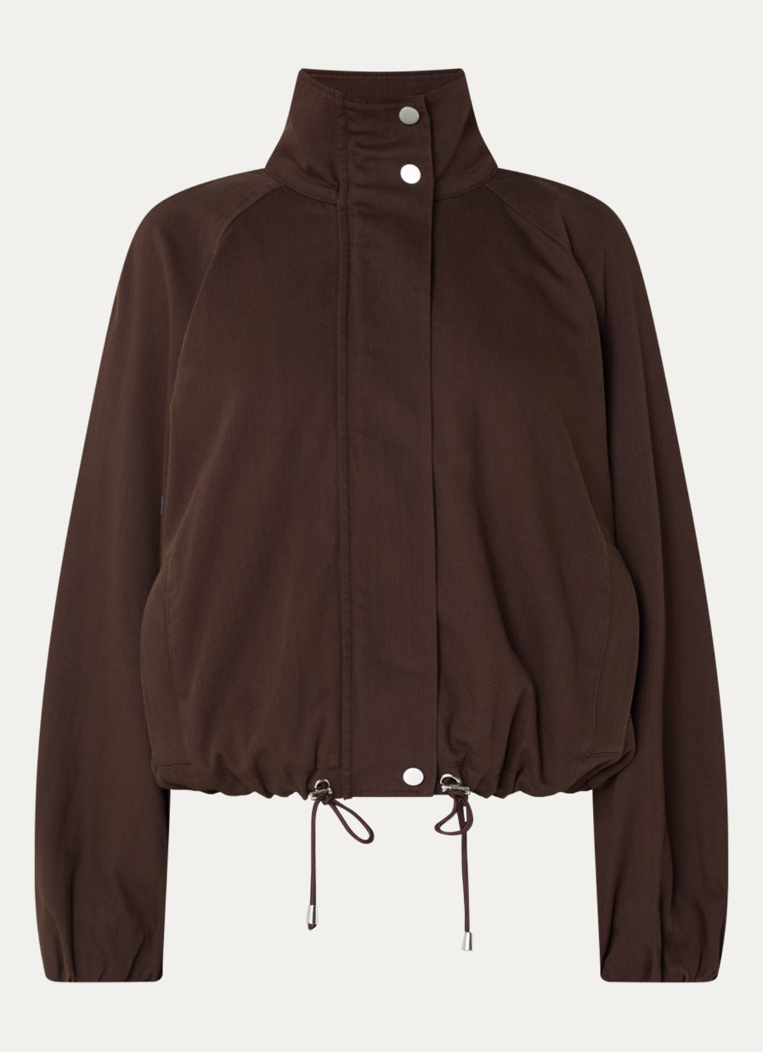 Rails Blake jack met ballonmouw en steekzakken - voorkant 2 donkerbruin