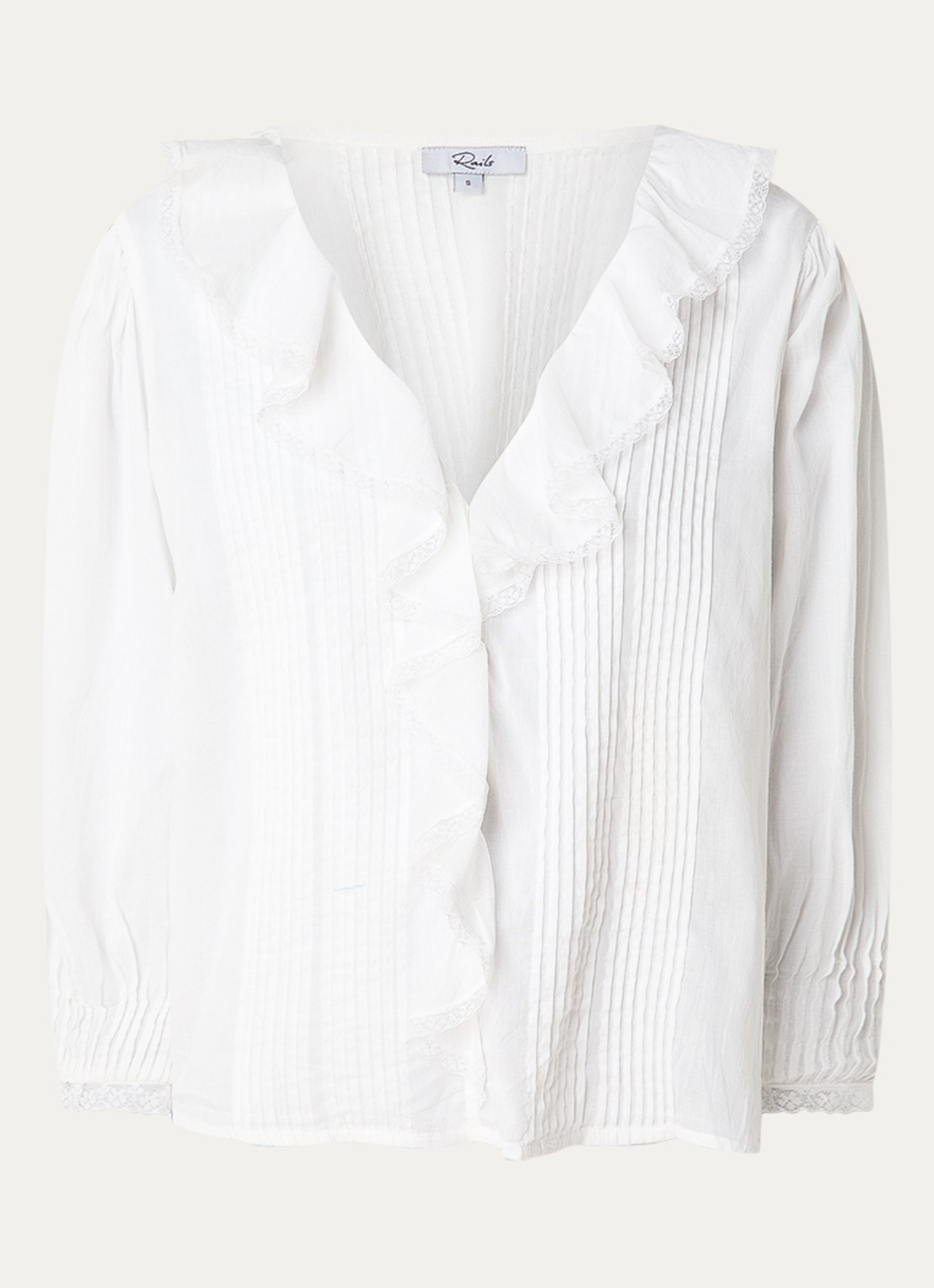 Rails Blouse met volant - voorkant 3 wit