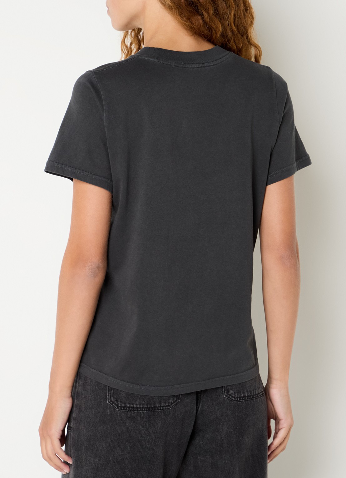 Rails Boyfriend T-shirt met logoprint - achterkant 3 antraciet
