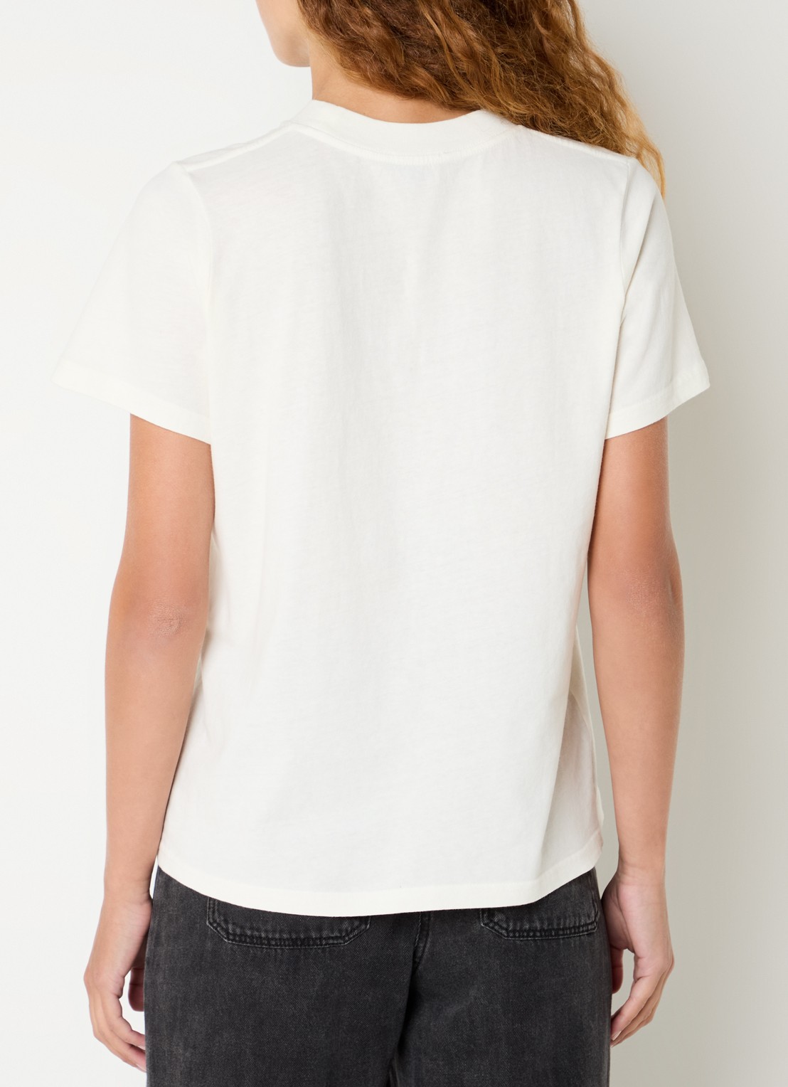 Rails Boyfriend T-shirt met logoprint - achterkant 4 gebroken wit