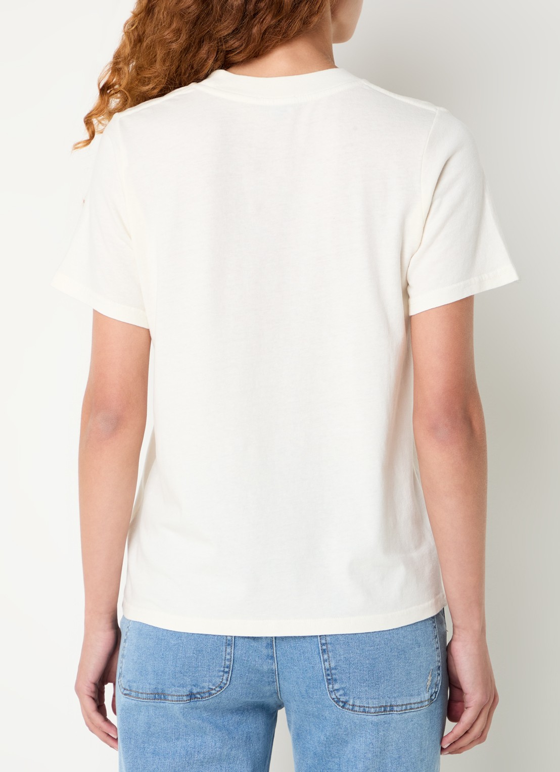 Rails Boyfriend T-shirt met logoprint - achterkant 4 creme