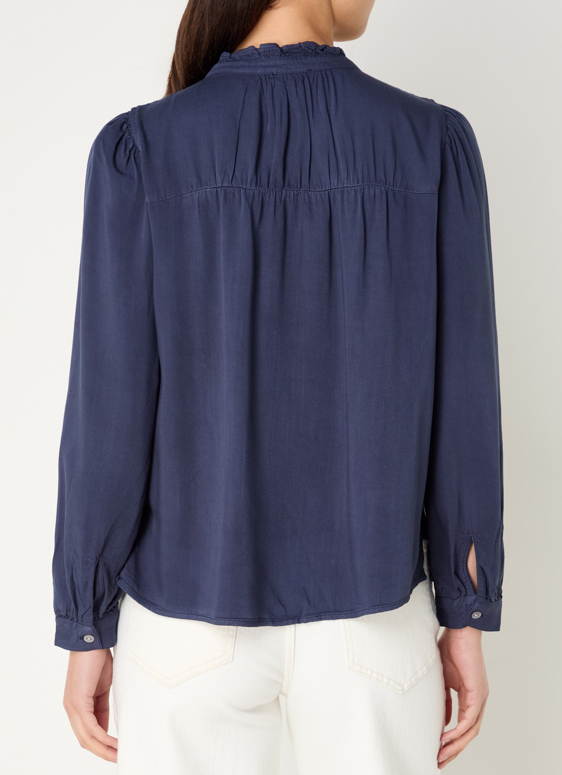 Rails Camille blouse met opstaande kraag - achterkant 4 donkerblauw