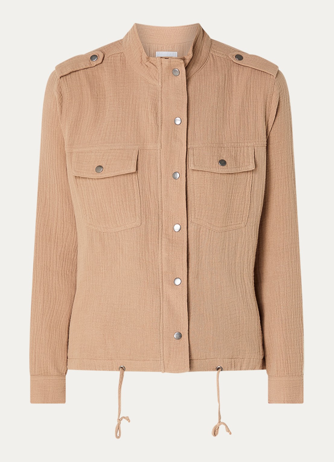 Rails Collins jack van  katoen met borstzakken - voorkant camel