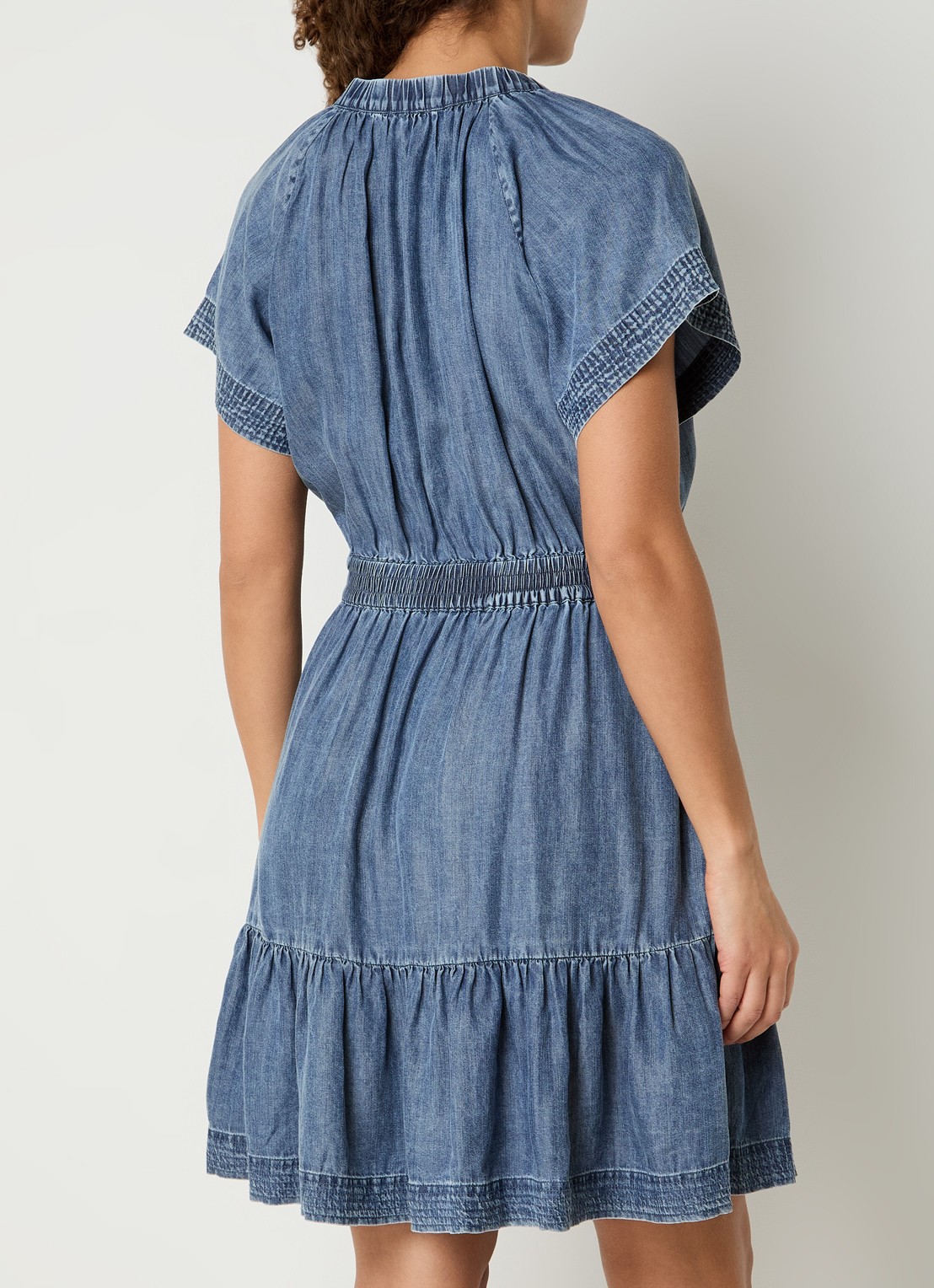 Rails Corvera mini tuniekjurk van denim - achterkant 3 indigo