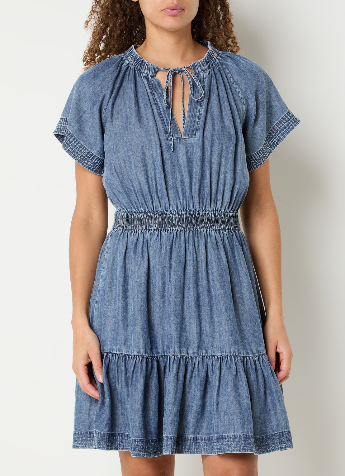 Rails Corvera mini tuniekjurk van denim - detail 4 indigo