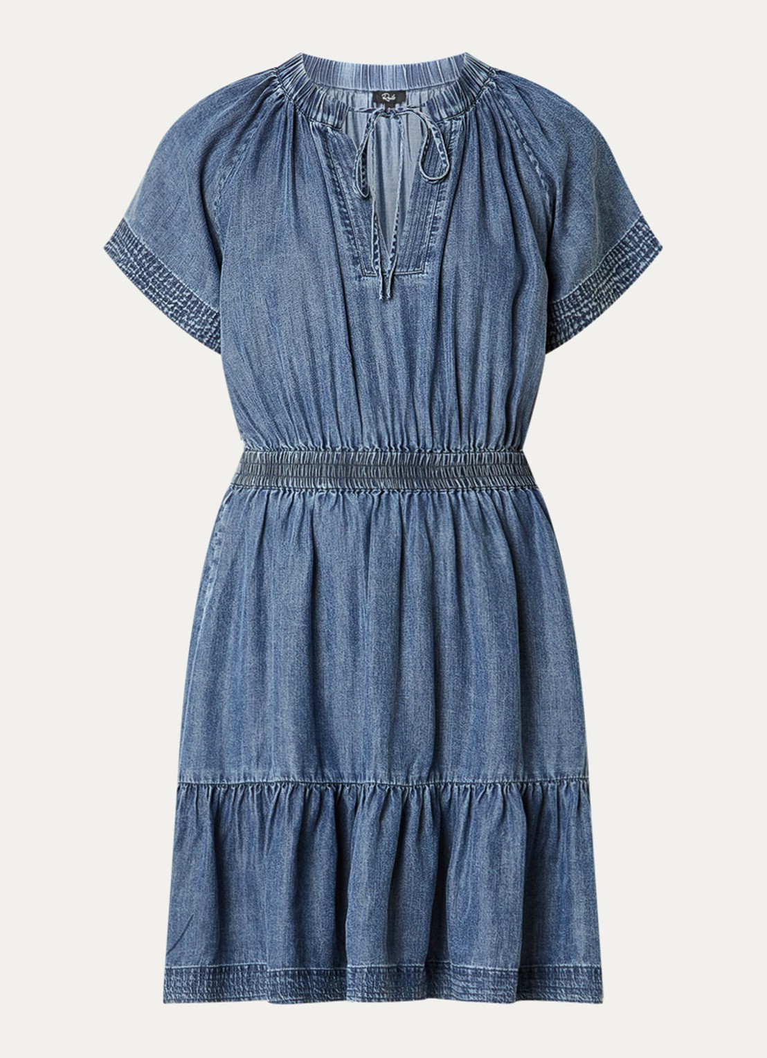 Rails Corvera mini tuniekjurk van denim - voorkant indigo