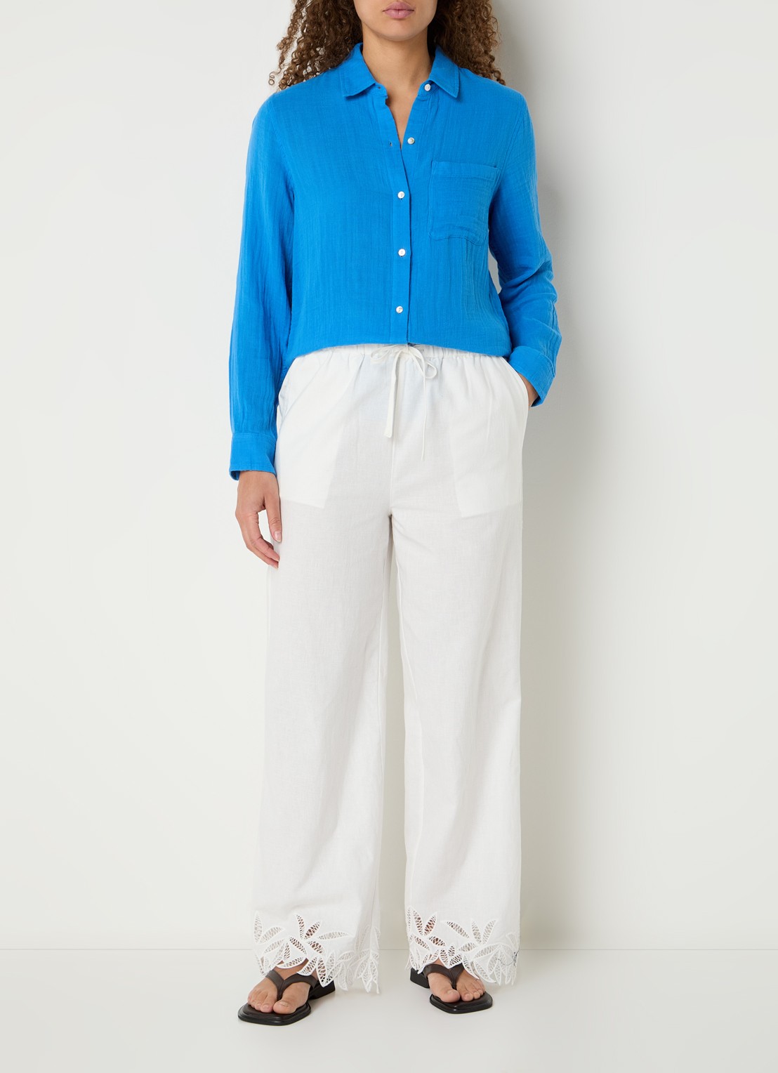 Rails Ellis blouse met borstzak - voorkant 3 kobaltblauw