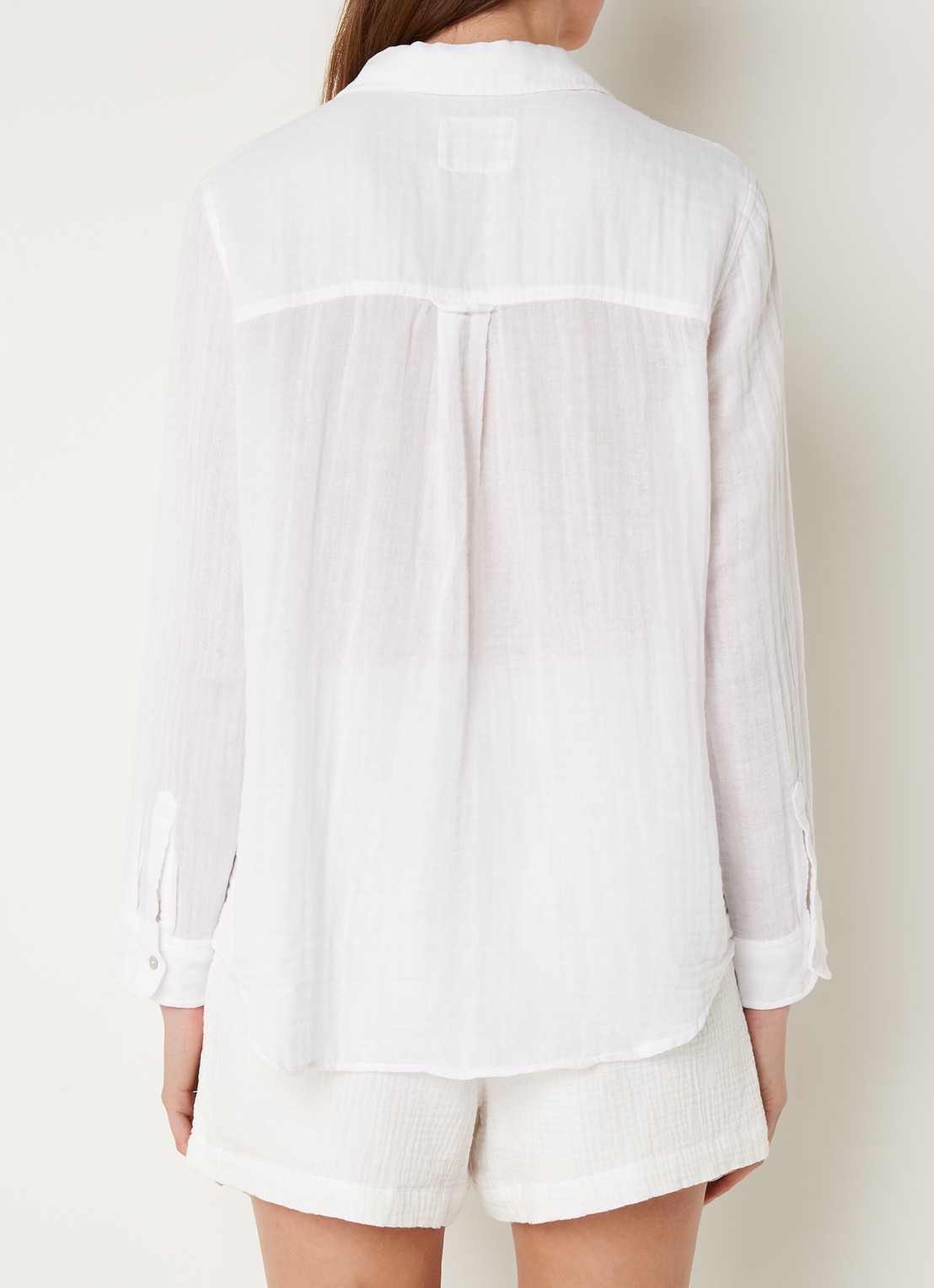Rails Ellis blouse van  katoen met borstzak - achterkant wit