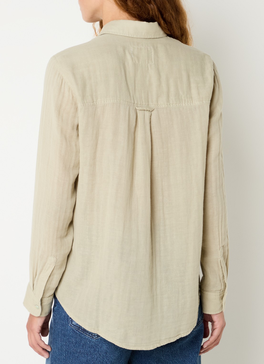 Rails Ellis blouse van  katoen met borstzak - achterkant 2 lindegroen