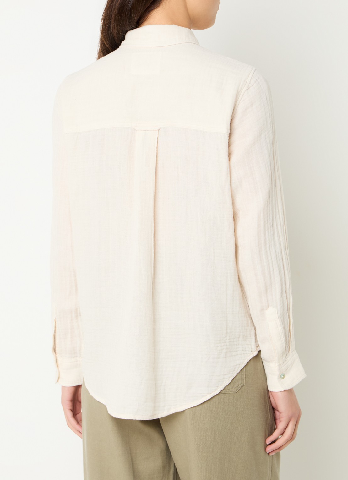 Rails Ellis blouse van  katoen met borstzak - achterkant 4 ivoor