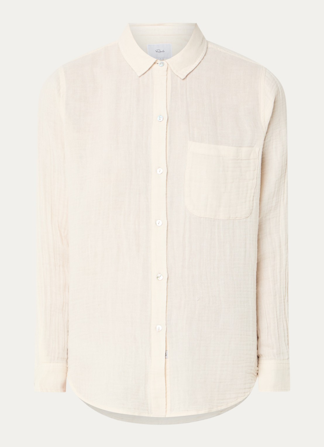 Rails Ellis blouse van  katoen met borstzak - voorkant ivoor