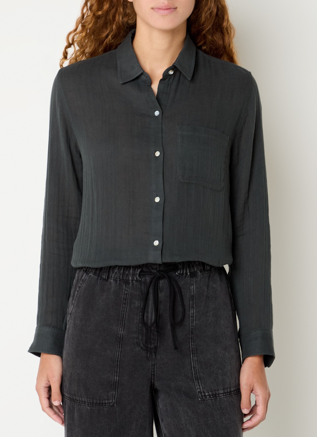 Rails Ellis blouse van  katoen - detail 4 olijfgroen