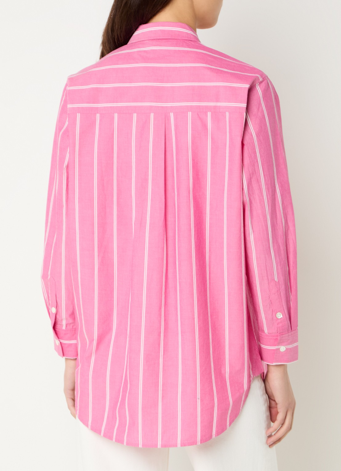 Rails Elsa blouse met borstzak en streepprint - achterkant 3 roze