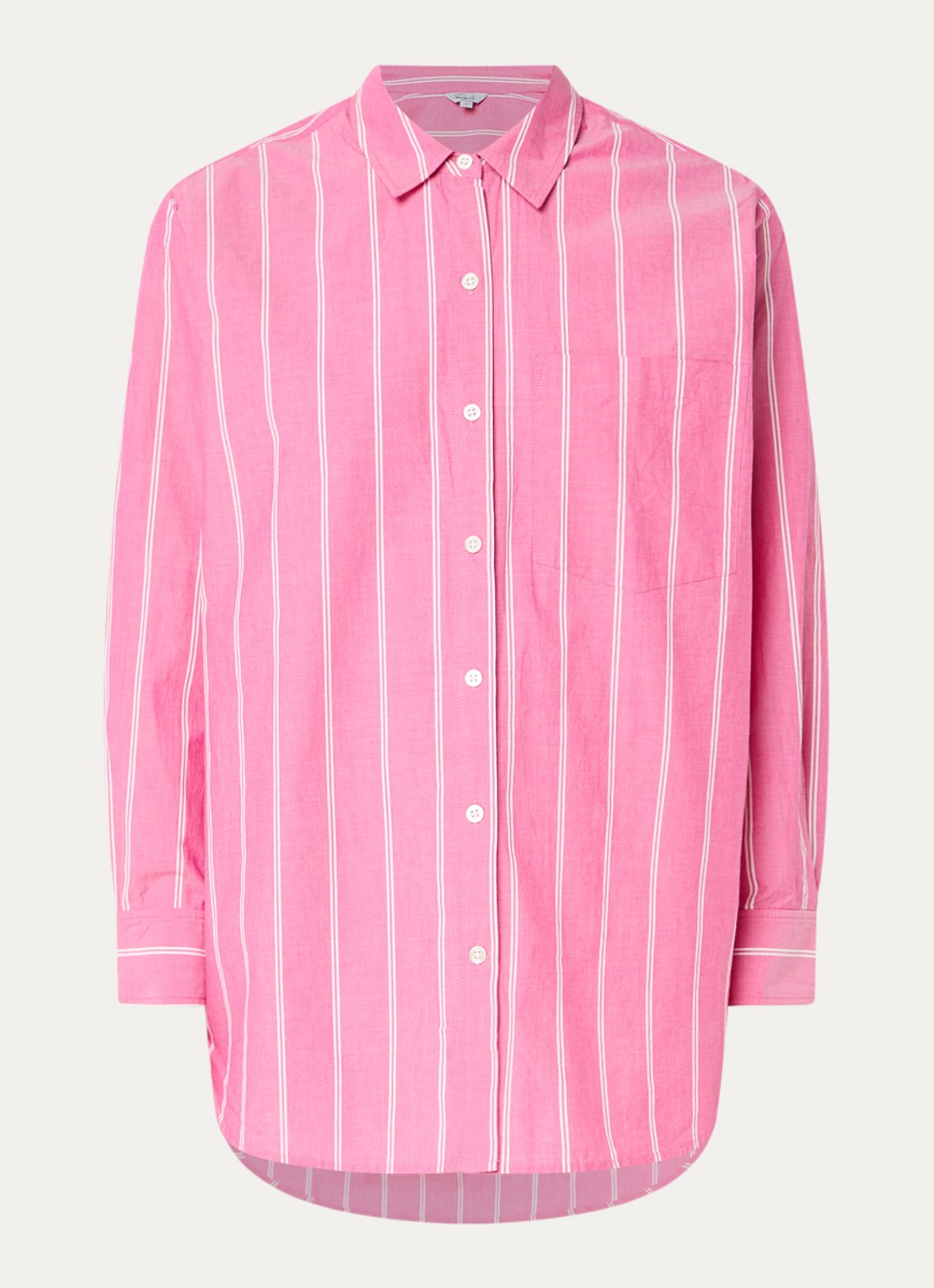 Rails Elsa blouse met borstzak en streepprint - voorkant roze