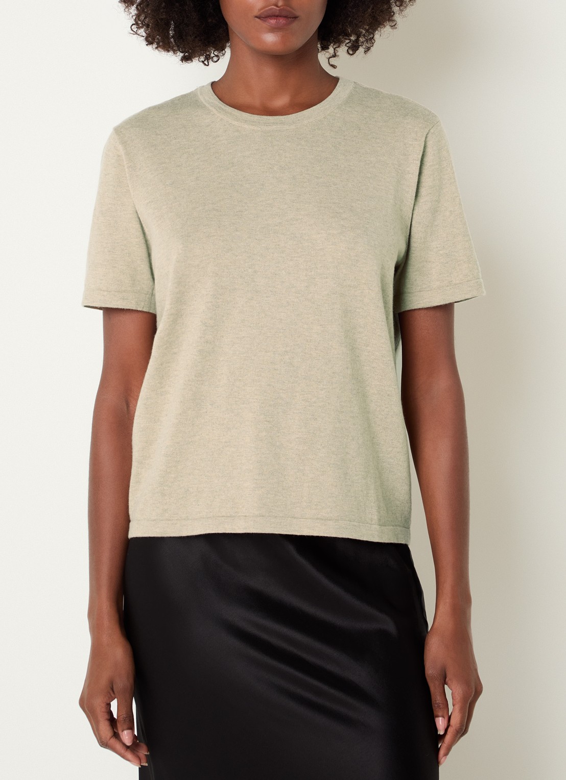 Rails Fijngebreid T-shirt met ronde hals - detail 2 beige