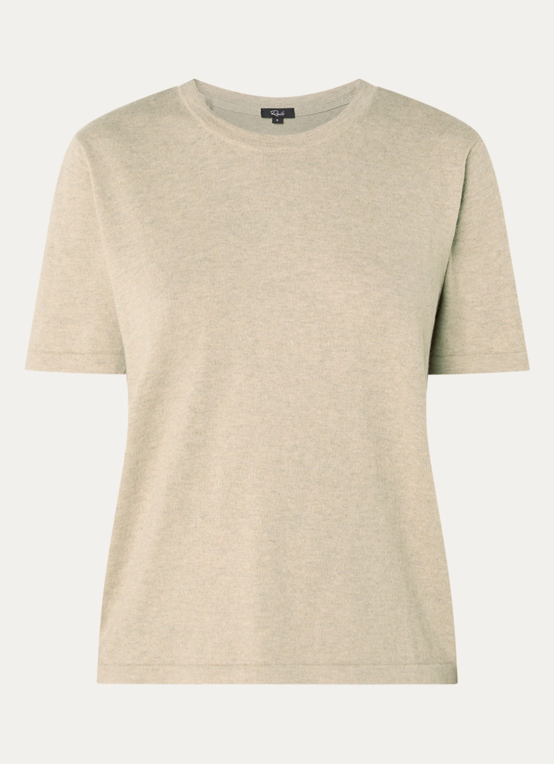 Rails Fijngebreid T-shirt met ronde hals - voorkant 3 beige