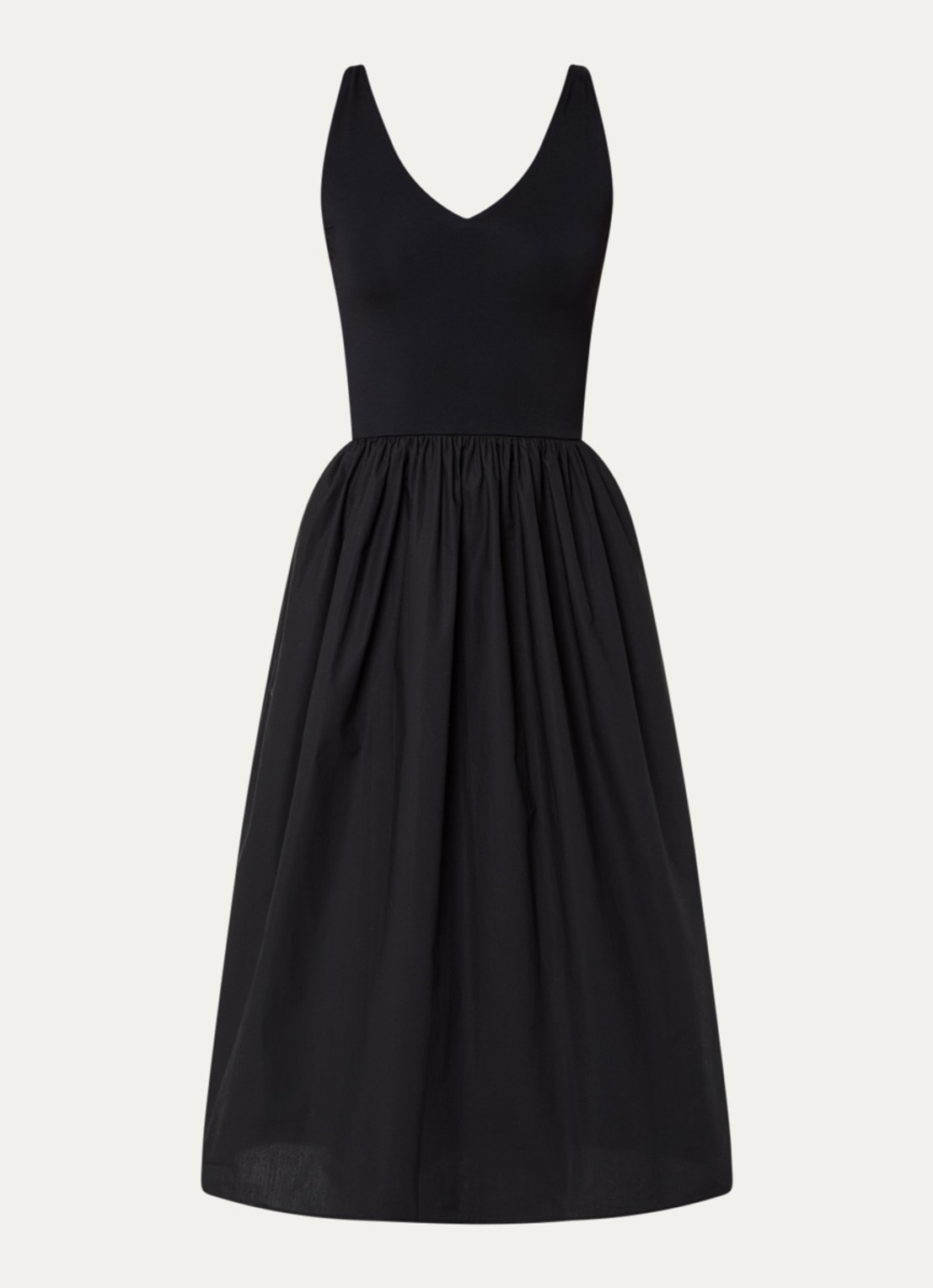 Rails Franca midi jurk met plooidetail - voorkant 2 zwart