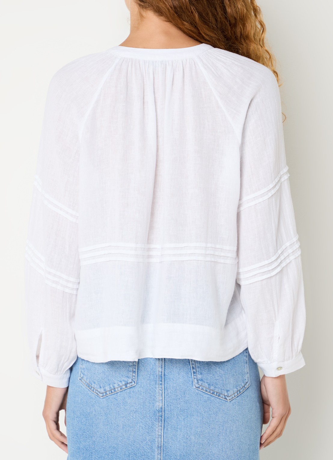 Rails Frances blouse in linnenblend - achterkant 2 wit