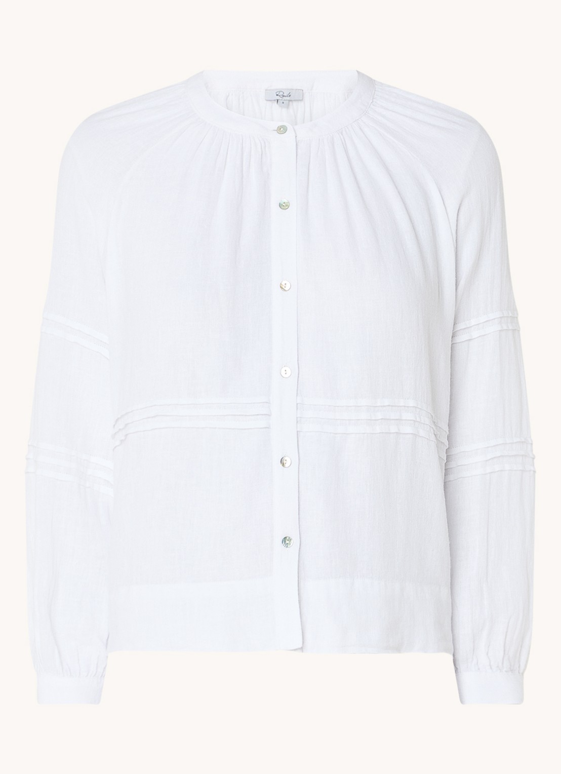 Rails Frances blouse in linnenblend - voorkant 3 wit