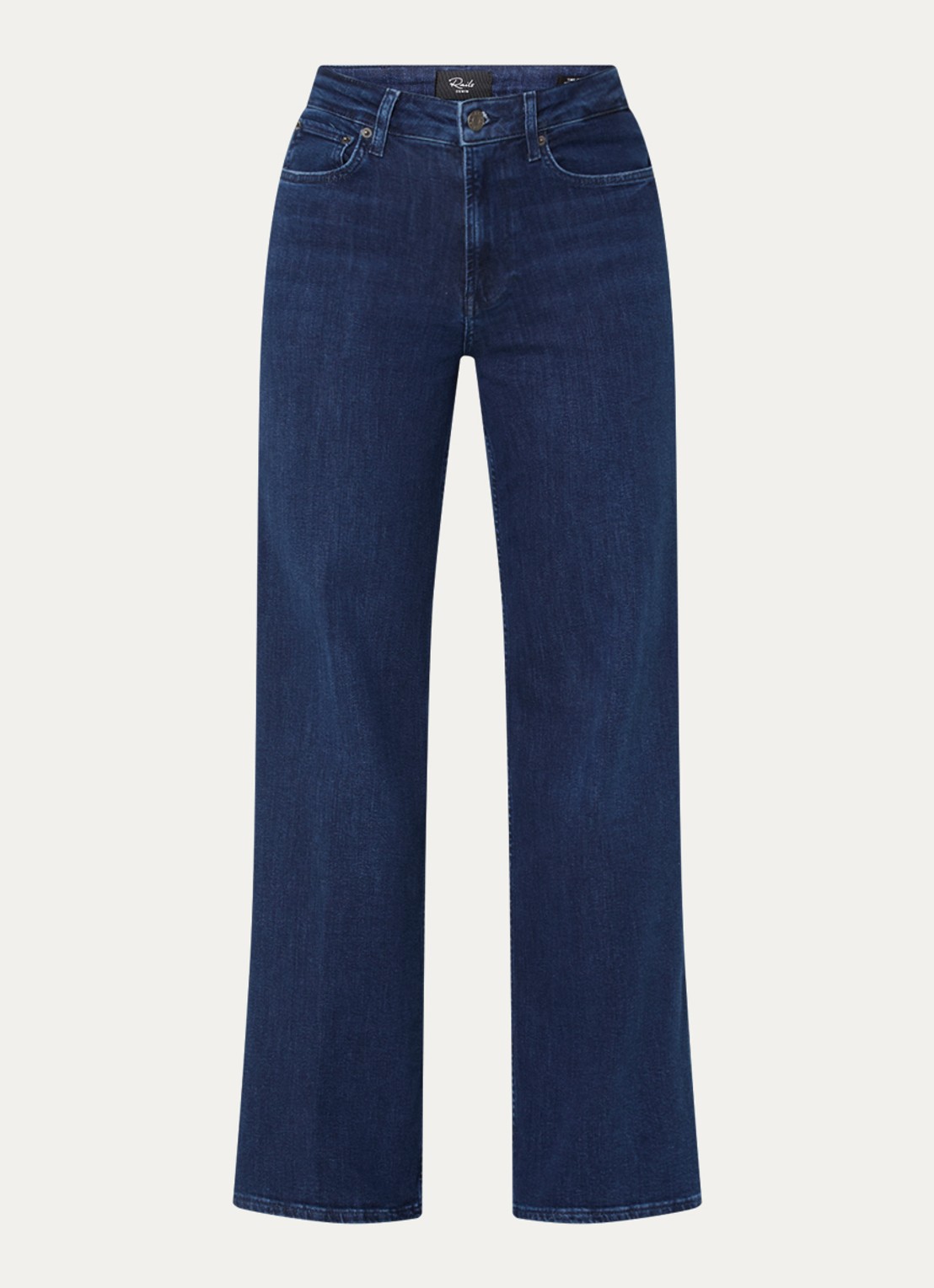 Rails Getty high waist wide leg jeans met donkere wassing - voorkant 3 indigo