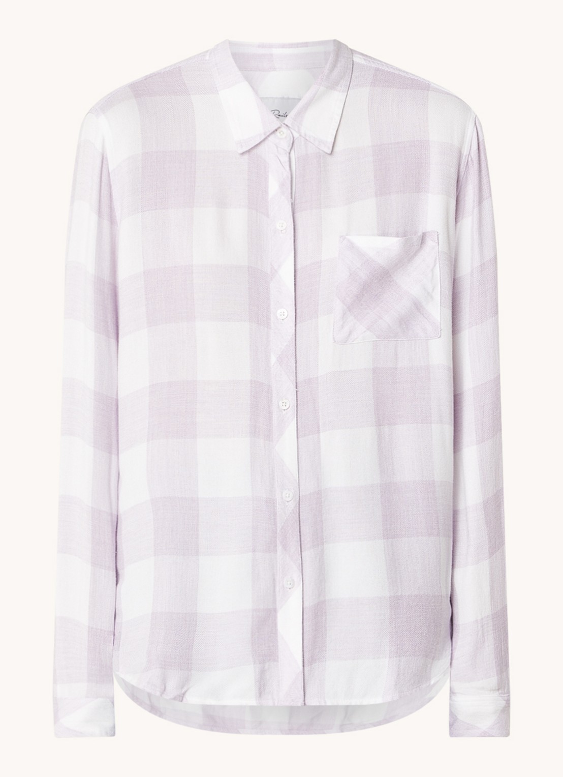 Rails Hunter blouse van flanel met ruitdessin - voorkant 3 lila