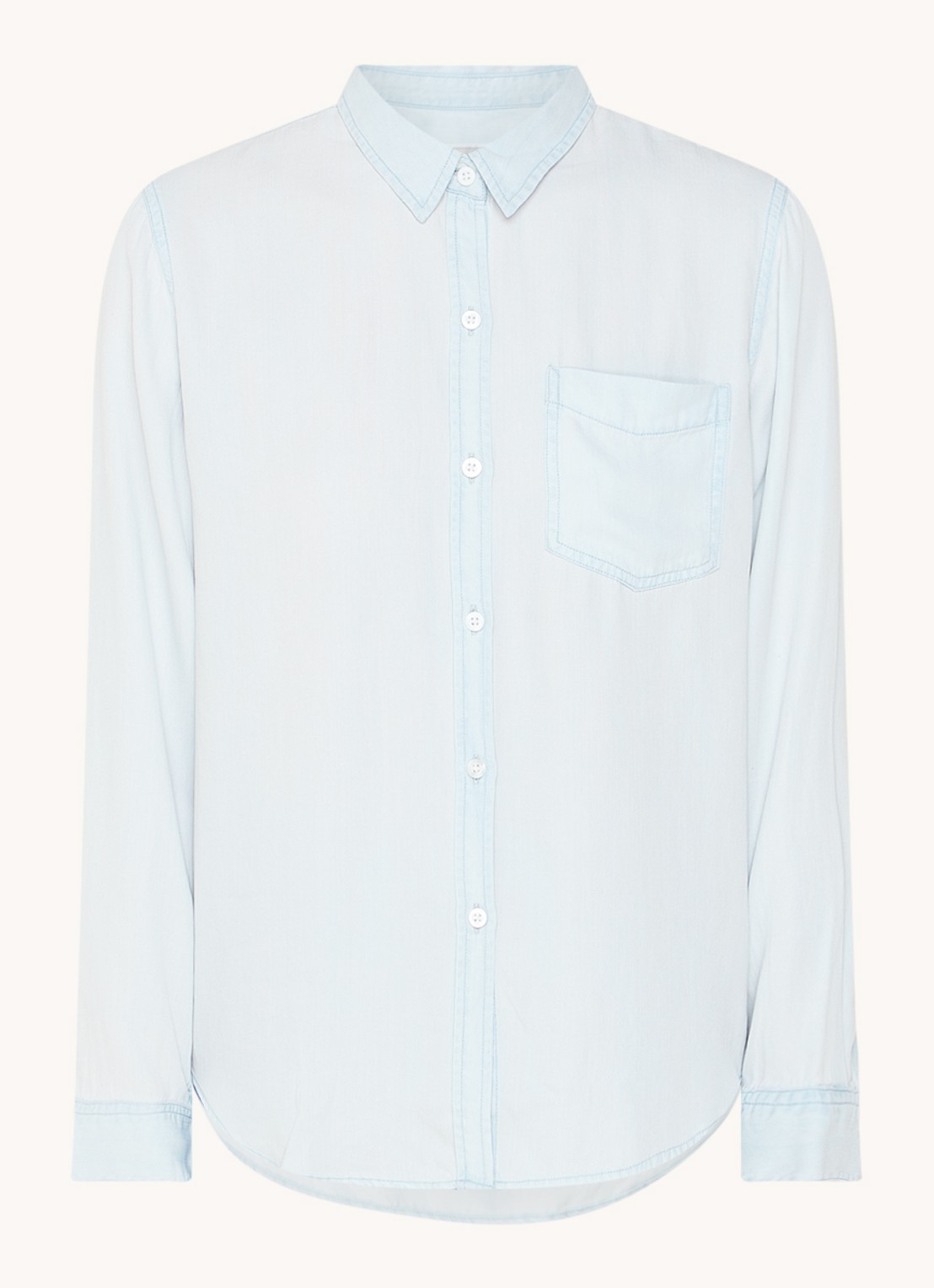 Rails Ingrid blouse  met borstzak - voorkant 2 lichtblauw