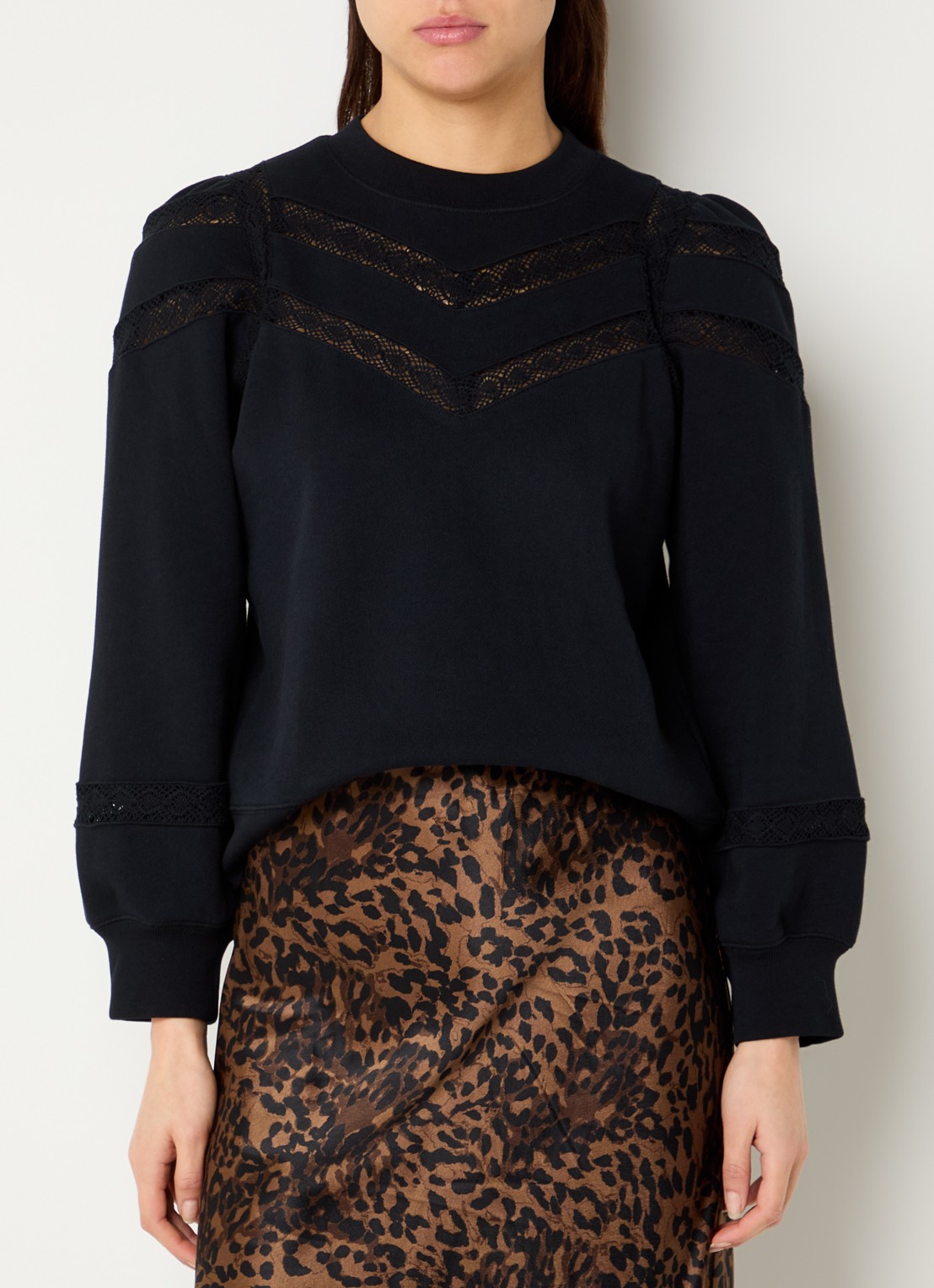 Rails Isles sweater met broderie - detail 4 zwart