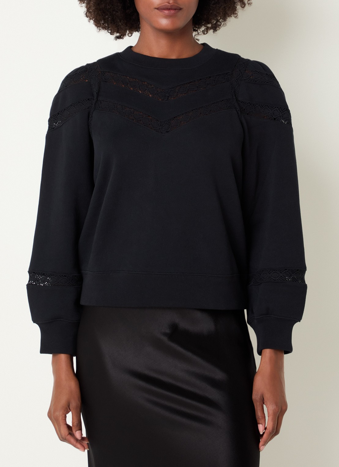 Rails Isles sweater met broderie - detail 4 zwart