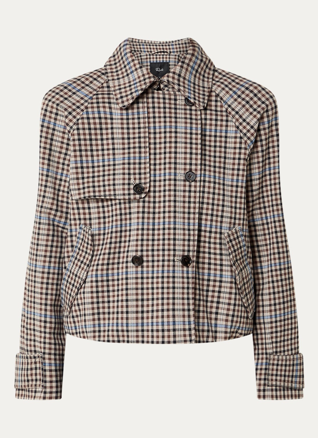 Rails Jett jack met ruitdessin - voorkant 2 bruin