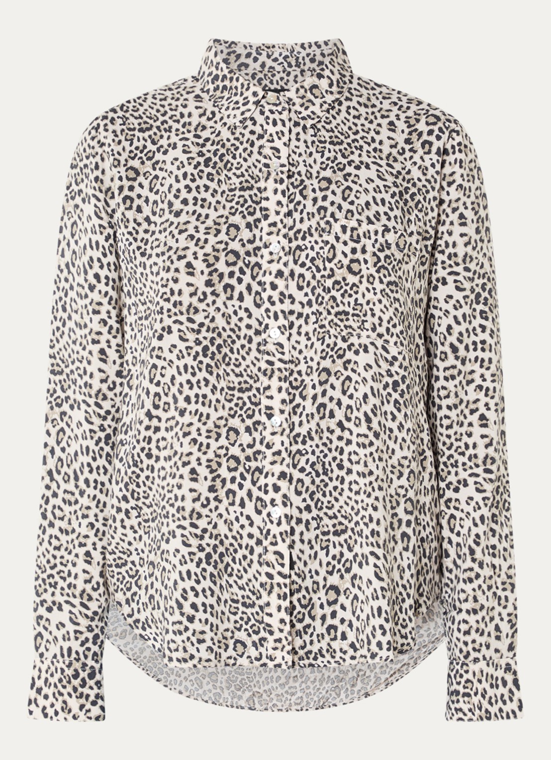 Rails Josephine blouse met panterprint - voorkant 2 gebroken wit