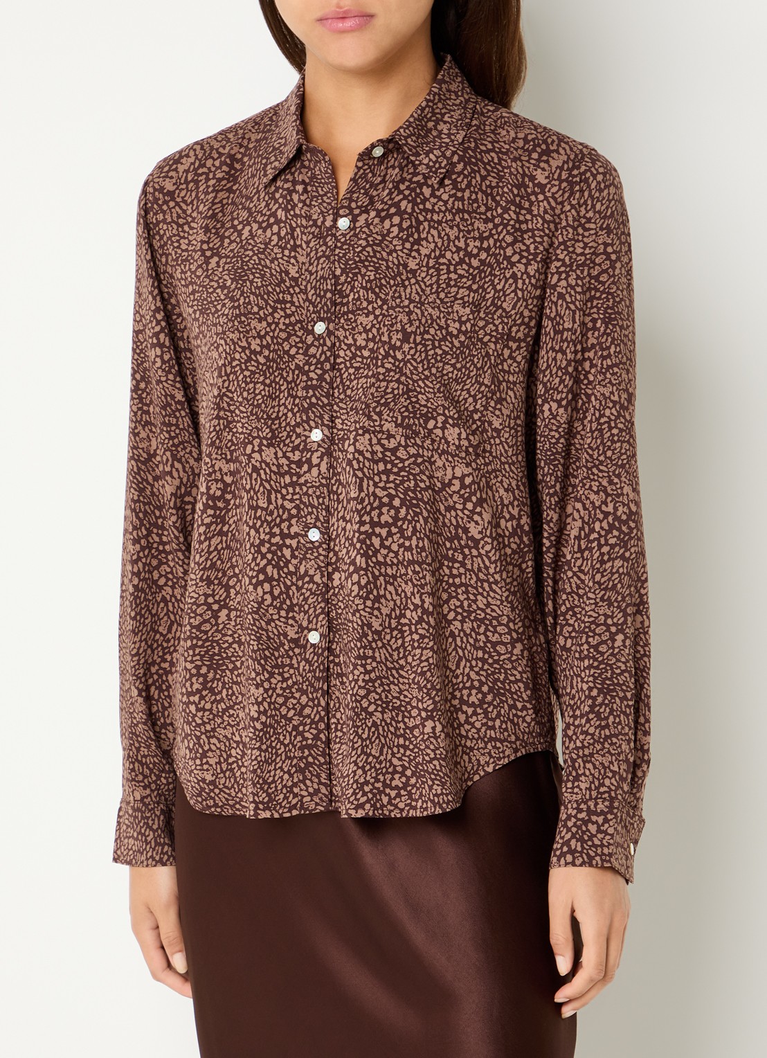 Rails Josephine blouse met print - detail bruin