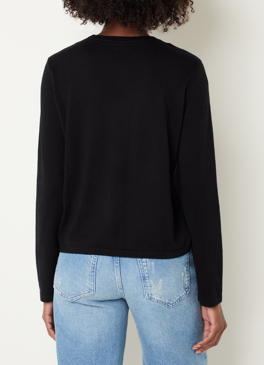 Rails Longsleeve in kasjmierblend - achterkant zwart