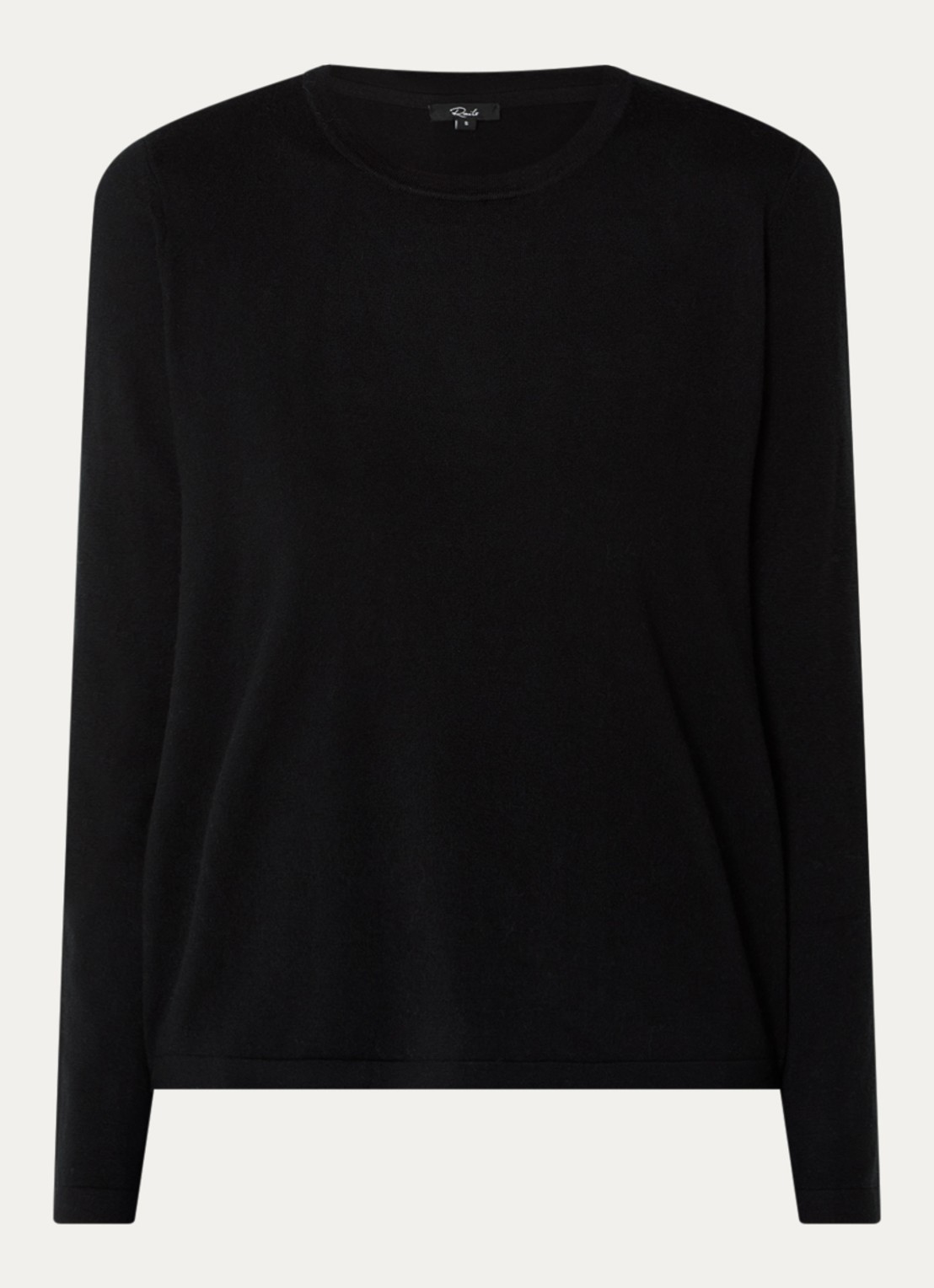 Rails Longsleeve in kasjmierblend - voorkant zwart