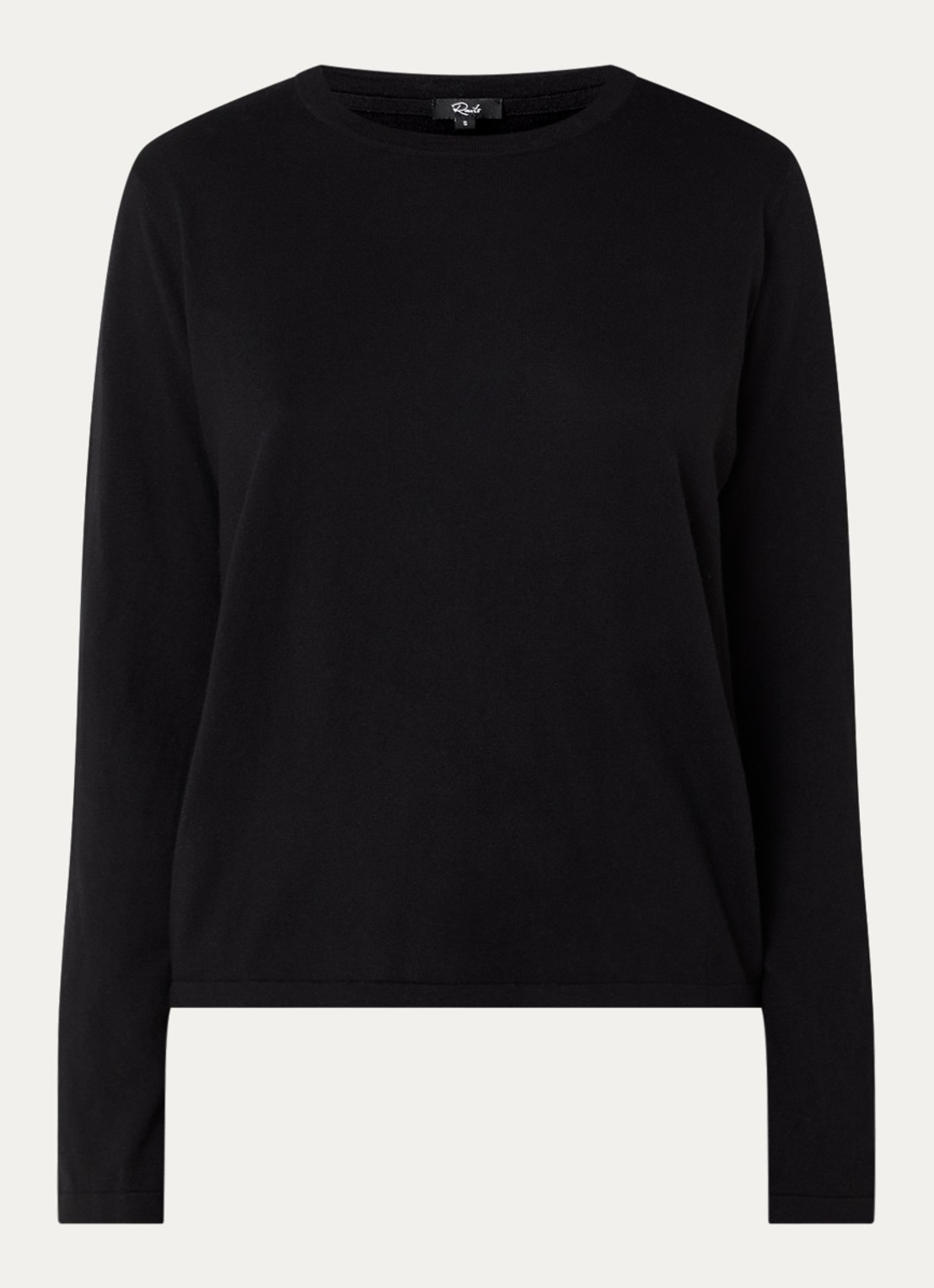 Rails Longsleeve in kasjmierblend - voorkant 5 zwart