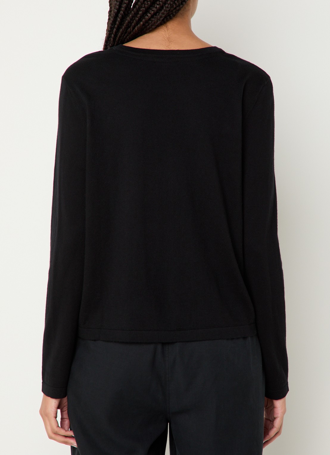 Rails Longsleeve in kasjmierblend - achterkant 5 zwart