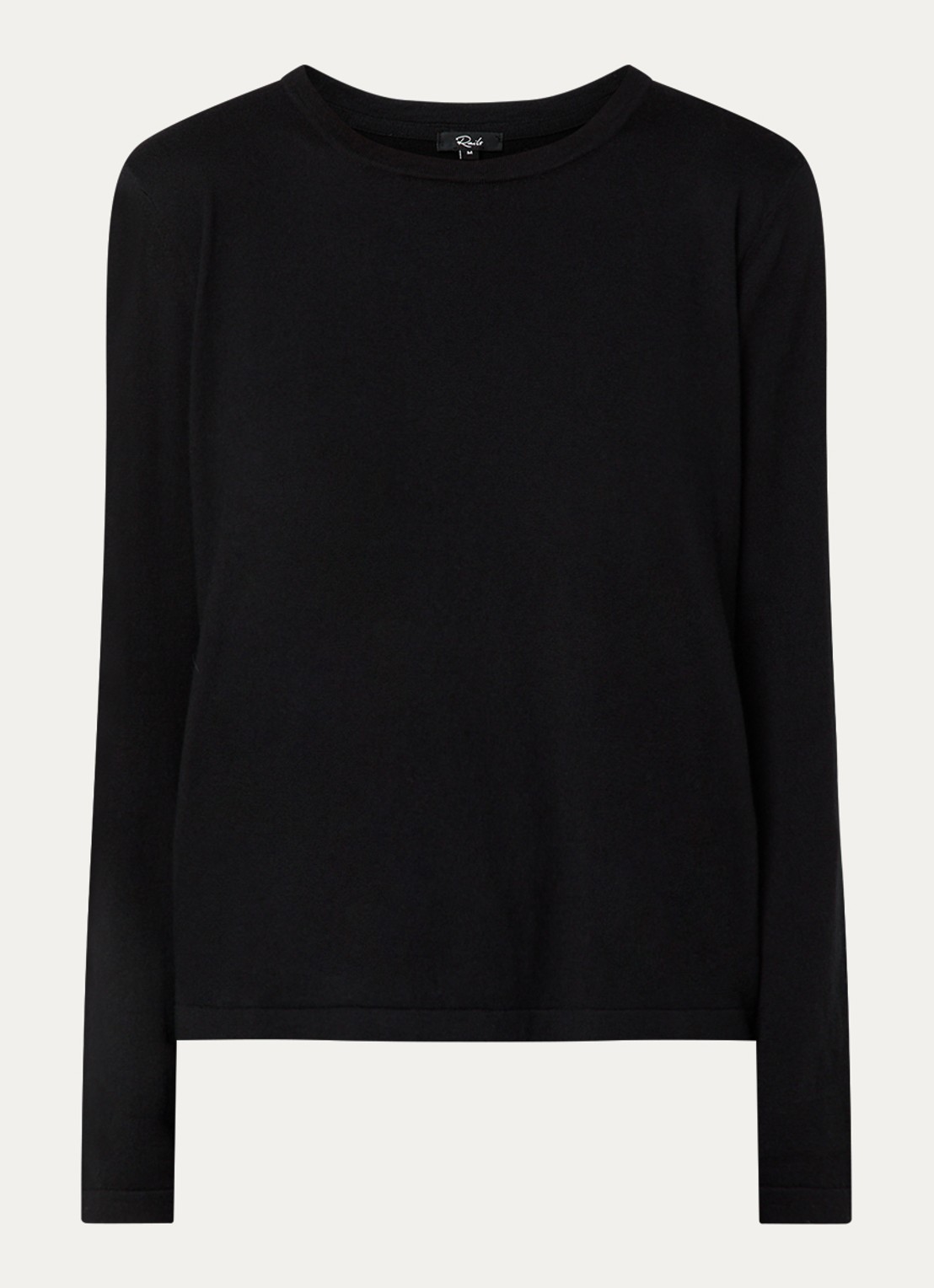 Rails Longsleeve in kasjmierblend - voorkant 3 zwart