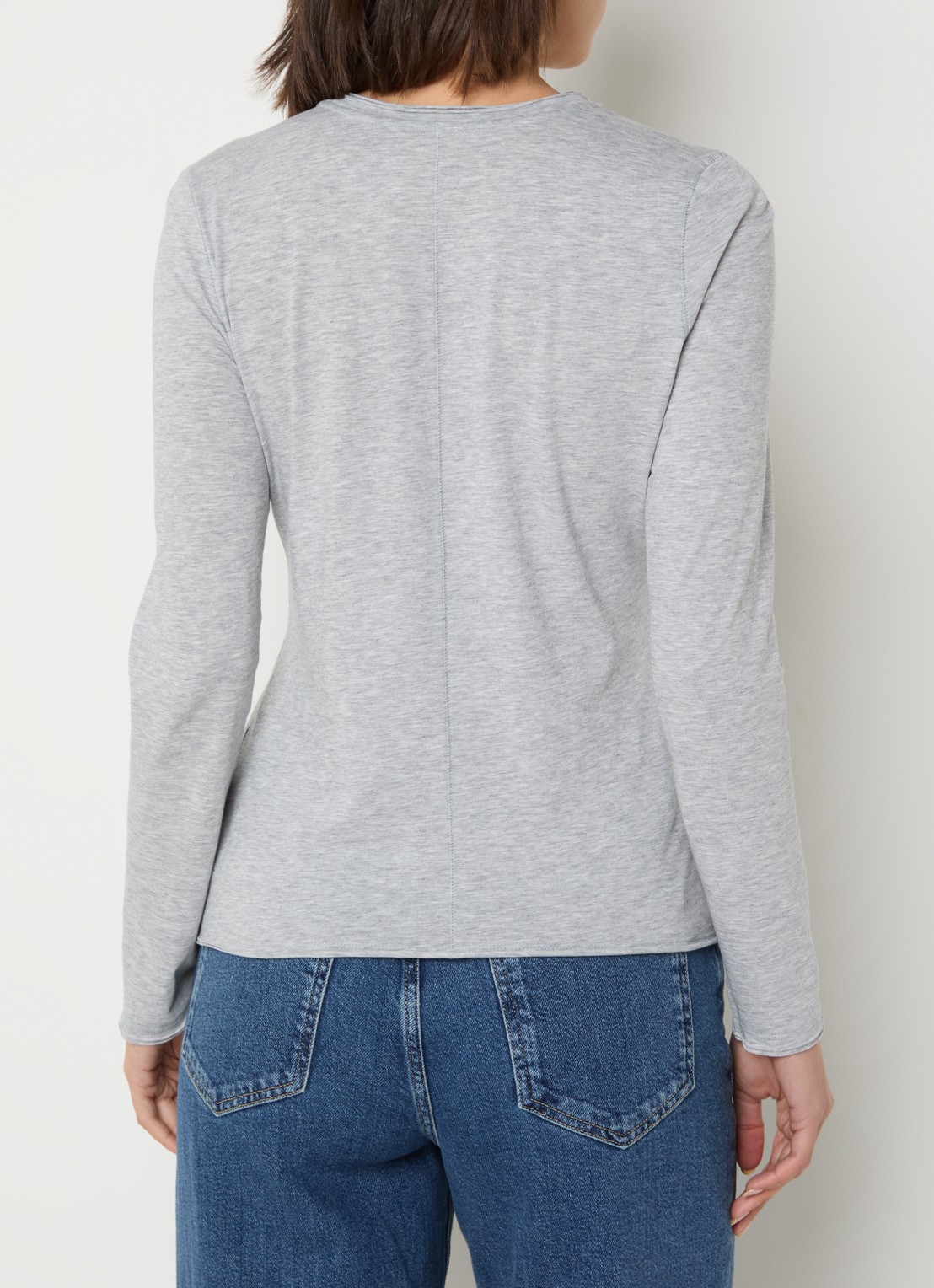Rails Longsleeve van  katoen met gemêleerd dessin - achterkant grijsmele