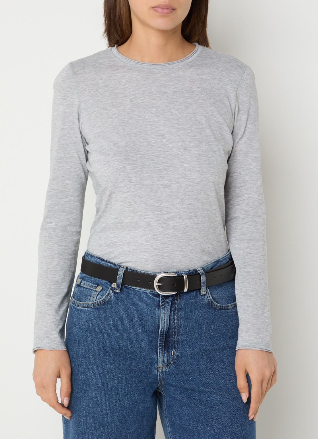 Rails Longsleeve van  katoen met gemêleerd dessin - detail 2 grijsmele