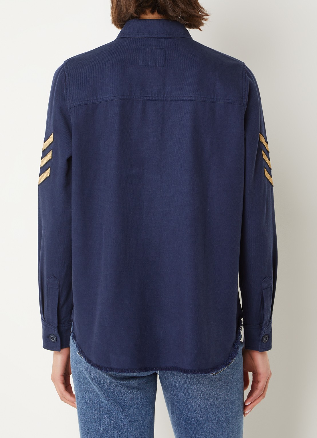 Rails Loren blouse  met borstzakken - achterkant 4 donkerblauw